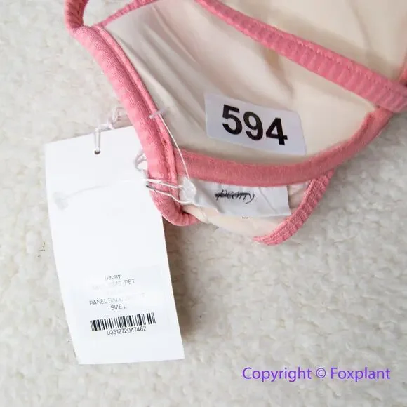 New! Peony Free People Panel Balconette Bikini Top, women‎ size L